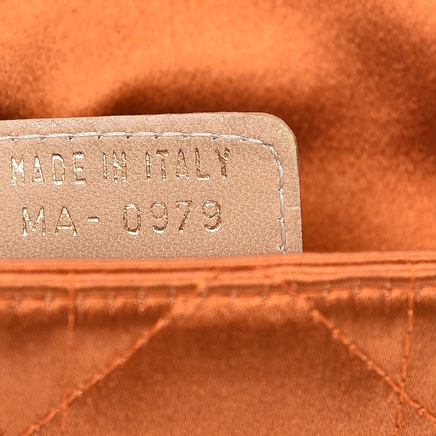 Christian Dior Satin Cannage Mini Lady Dior Orange 7 of 9