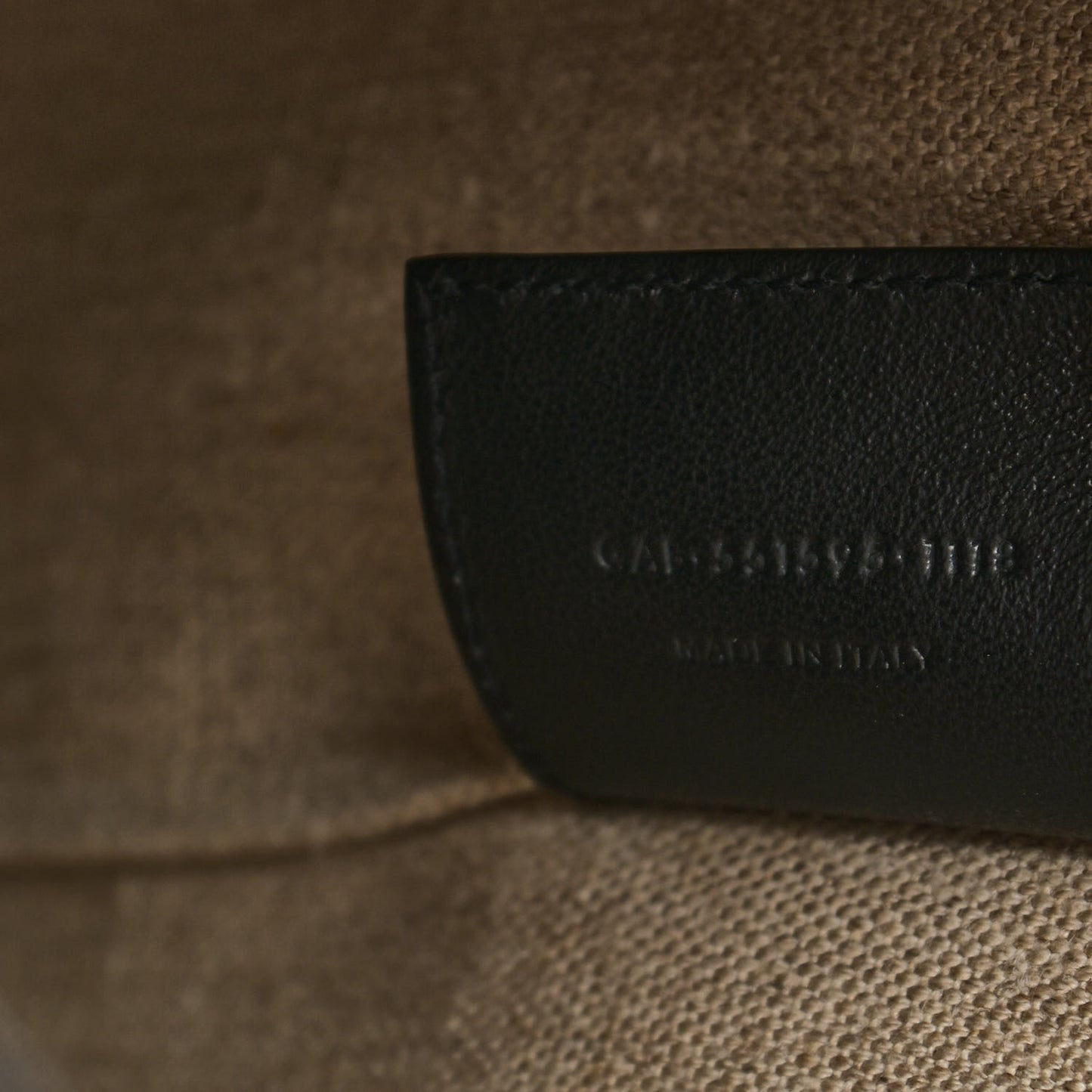 Canvas Calfskin Teddy Drawstring Shopping Tote White Black