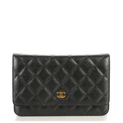 Chanel Caviar Quilted Wallet On Chain WOC Black 1 of 8