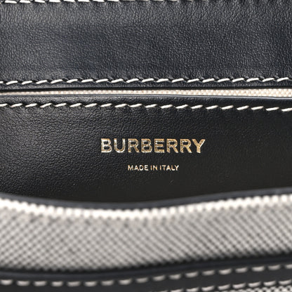 Burberry Canvas Horseferry Print Note Crossbody Bag Grey Black 6 of 14