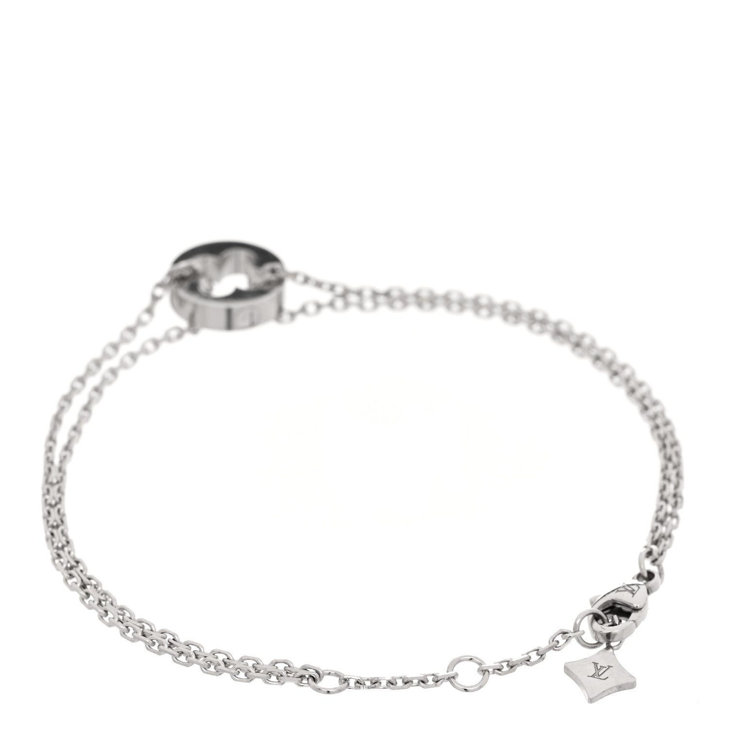 Louis Vuitton 18K White Gold Empreinte Chain Bracelet 2 of 5