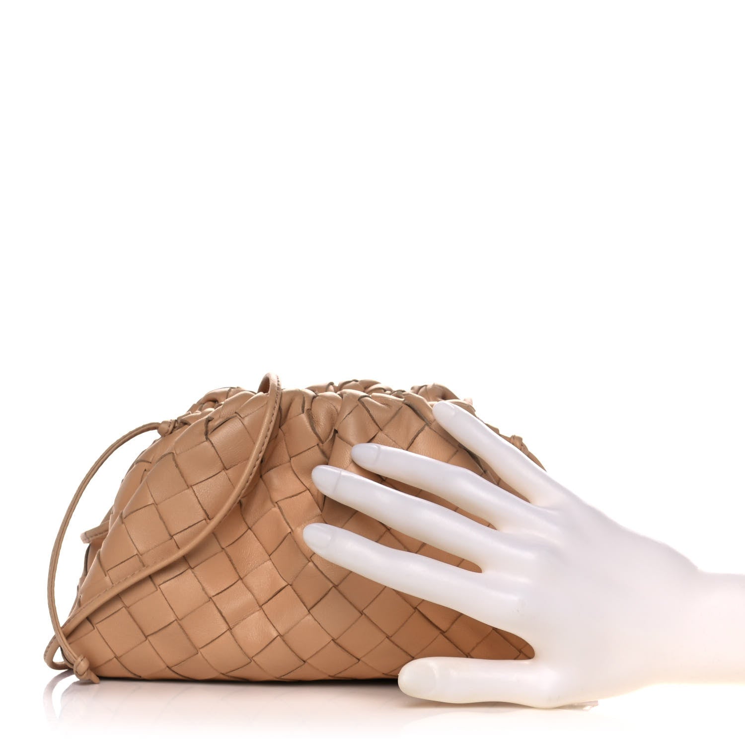 Bottega Veneta Nappa Intrecciato The Mini Pouch Almond 3 of 12