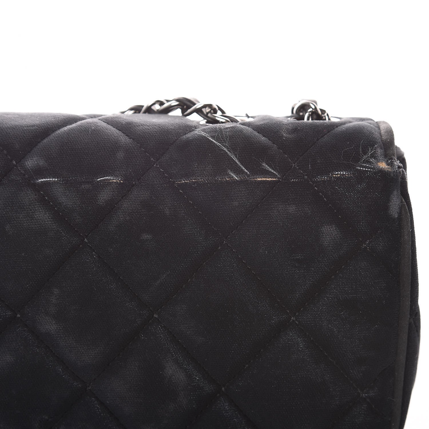 Chanel Velvet Quilted East West Flap Black 10 of 13