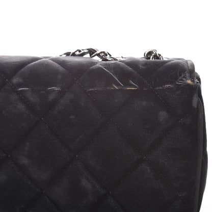 Chanel Velvet Quilted East West Flap Black 10 of 13