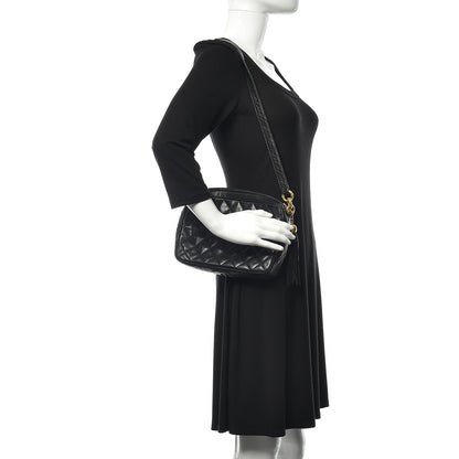 Chanel Lambskin Quilted CC Tassel Camera Case Black 2 of 15