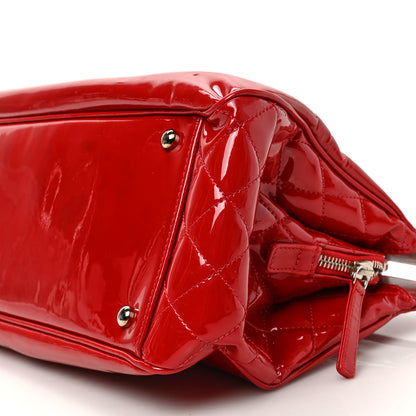 Chanel Vinyl Lipstick Ligne Tote Red 9 of 11