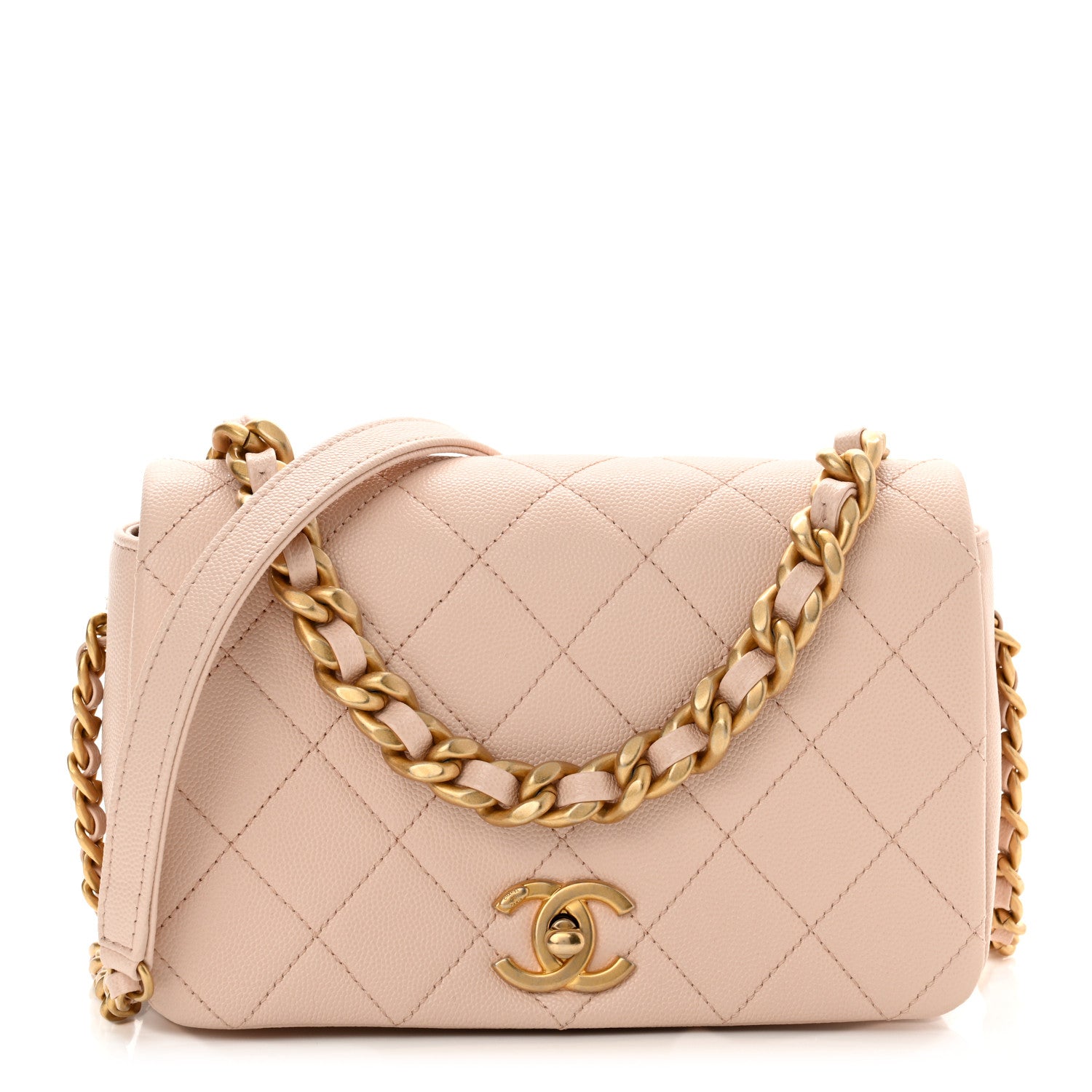 Chanel Caviar Quilted Small Fashion Therapy Flap Bag Beige 1 of 10