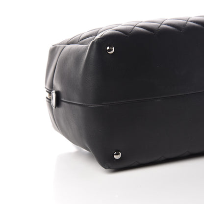 Chanel Calfskin Quilted Feather Weight Bowling Bag Black 6 of 10