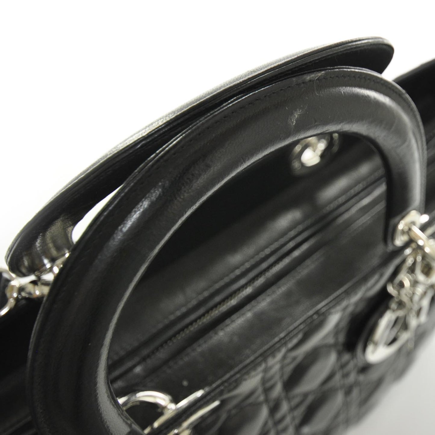 Lambskin Cannage Large Lady Dior Black