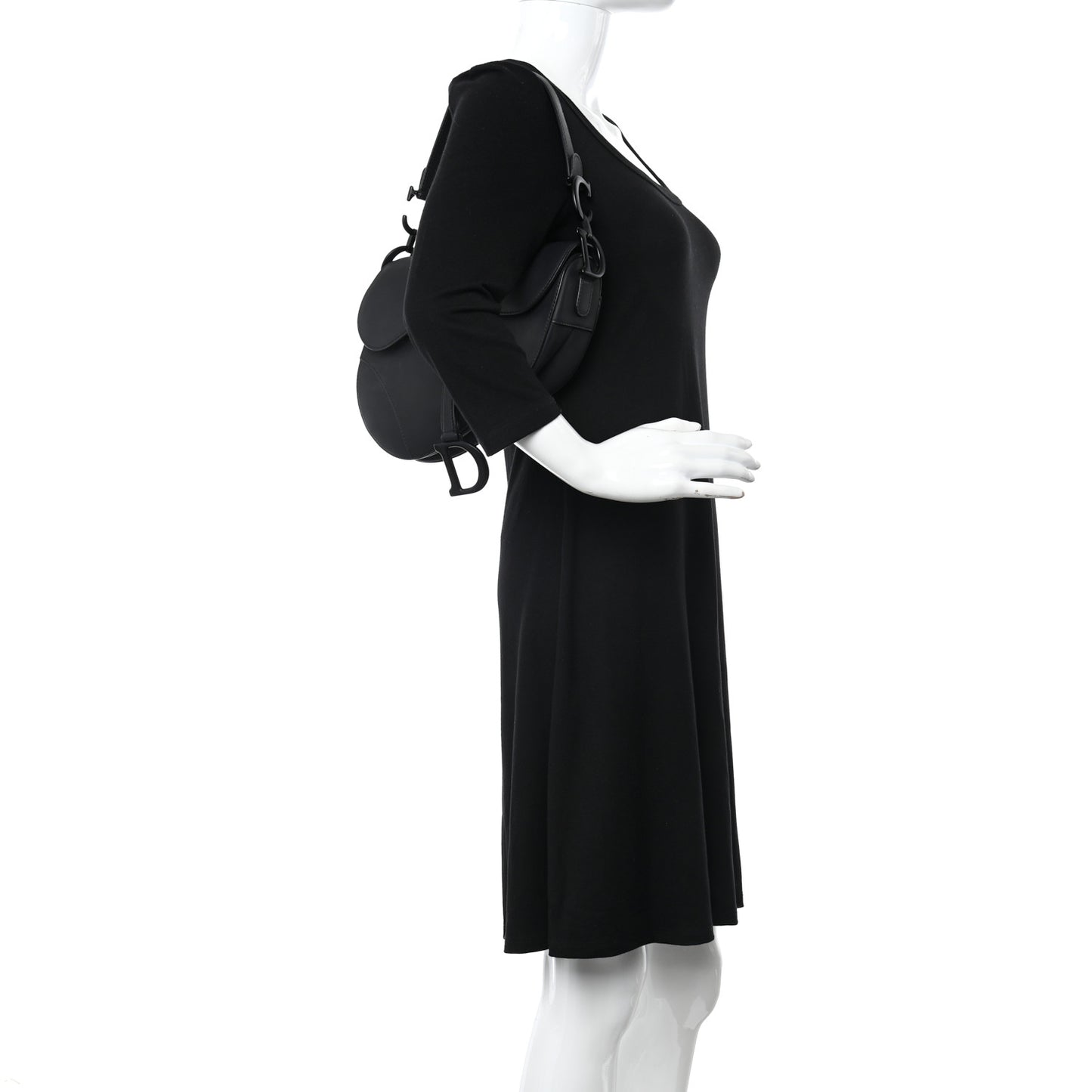 Ultra Matte Calfskin Saddle Bag Black