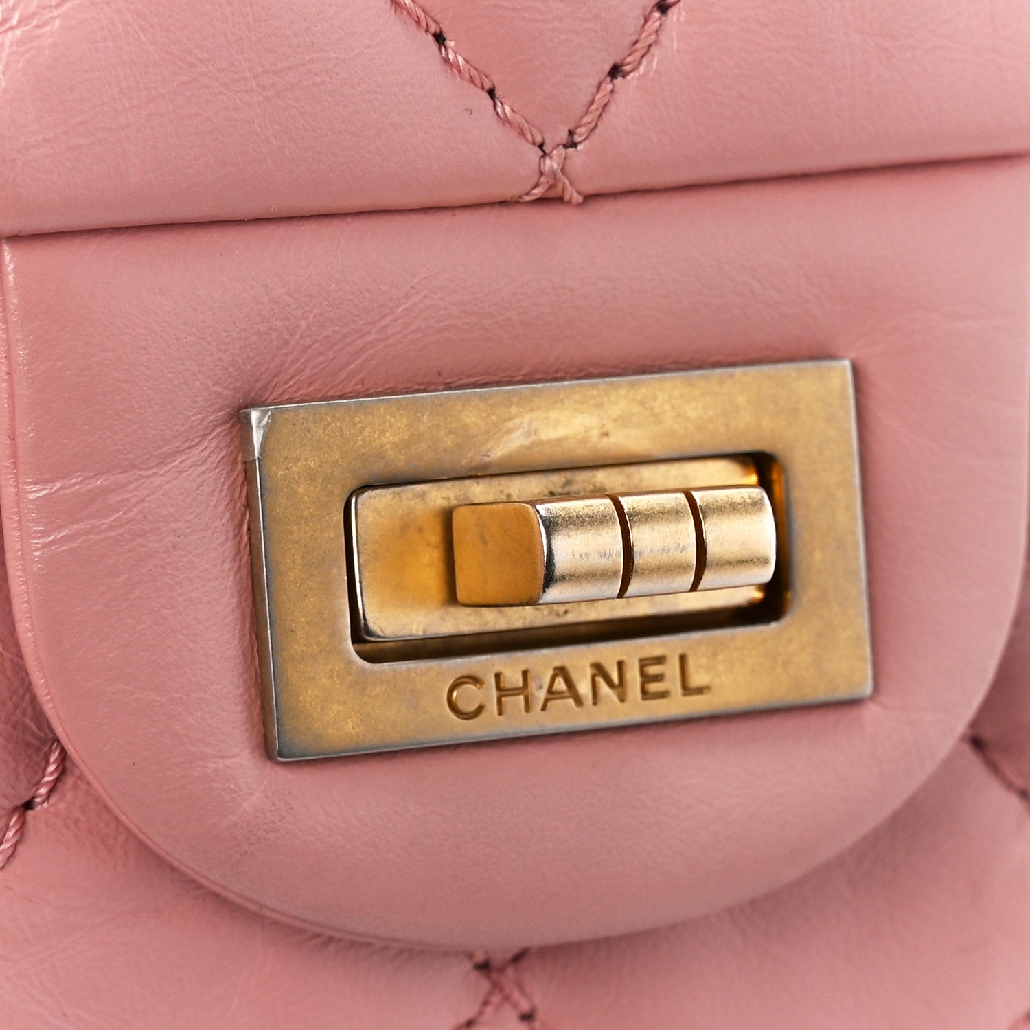 Chanel Aged Calfskin Quilted 2.55 Reissue 226 Flap Pink 8 of 13
