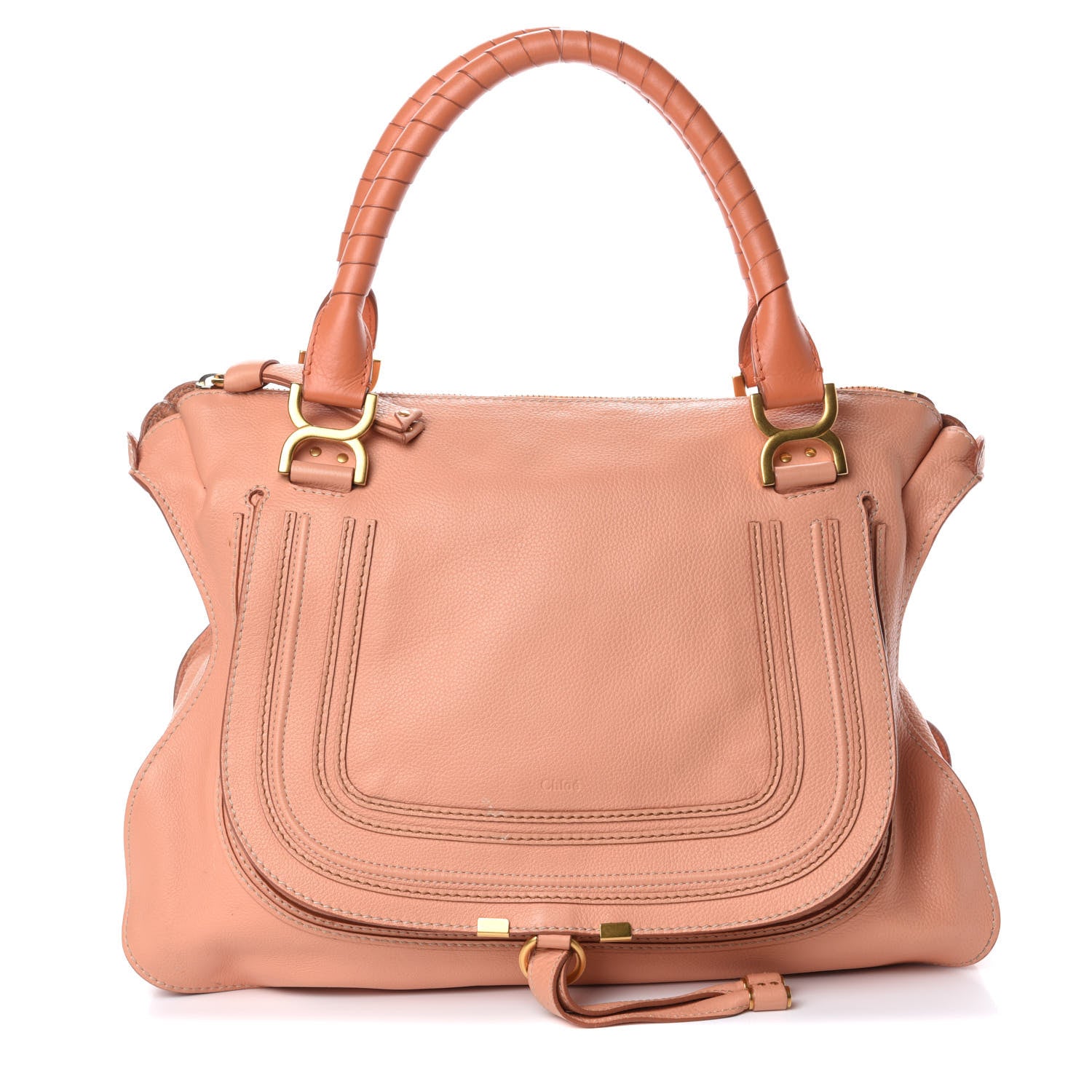 Chloe Calfskin Large Marcie Satchel Peach Pink 1 of 10