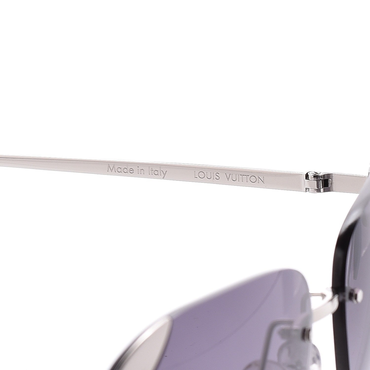 Louis Vuitton Lila Pilot Aviator Sunglasses Z0762U Silver 5 of 6