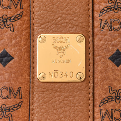 MCM Visetos Large Liz Reversible Shopper Tote Cognac 10 of 17