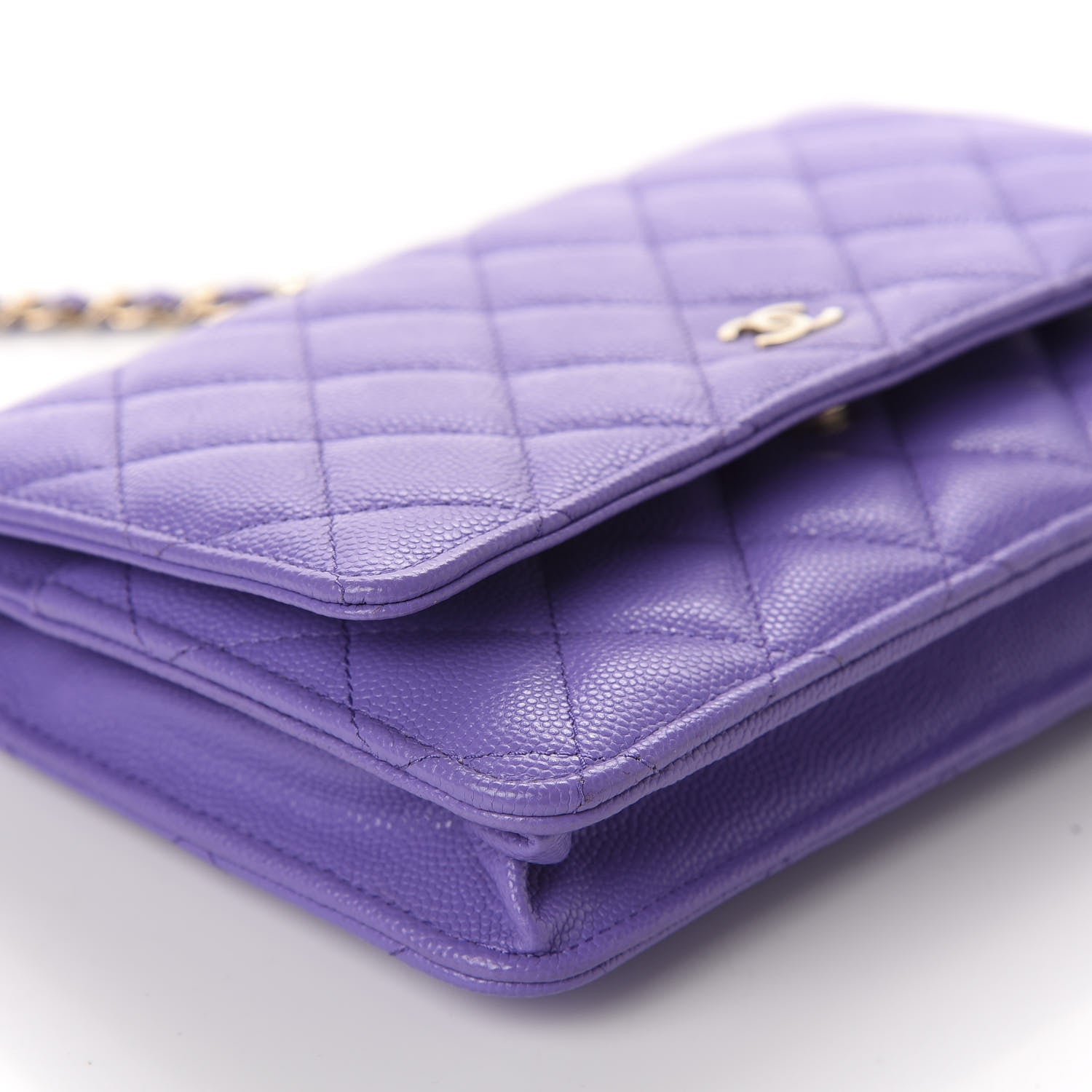 Chanel Caviar Quilted Wallet On Chain WOC Purple 6 of 11