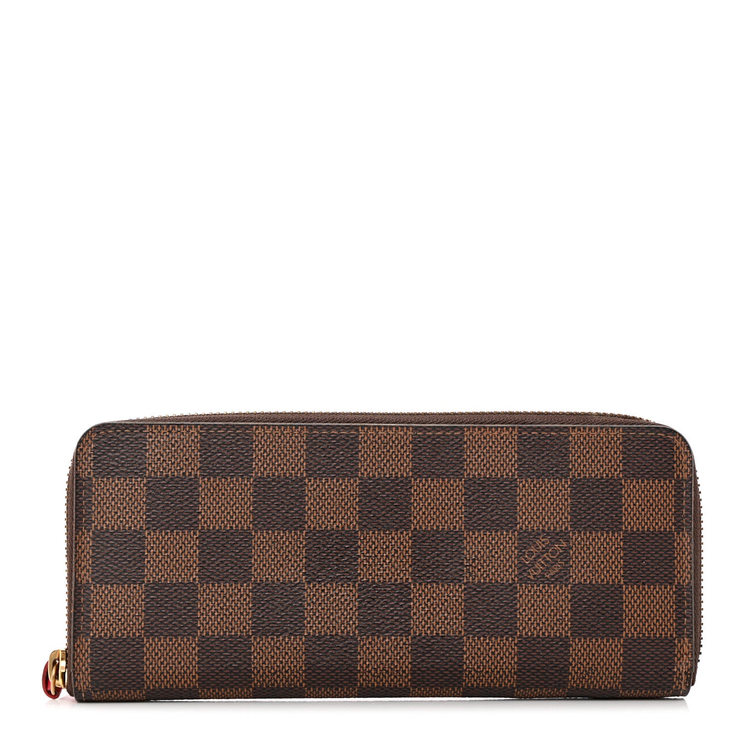 Louis Vuitton Damier Ebene Clemence Wallet Cherry 1 of 15
