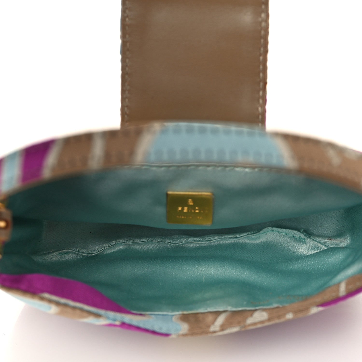 Fendi Satin Swirl Print Croissant Multicolor 4 of 5