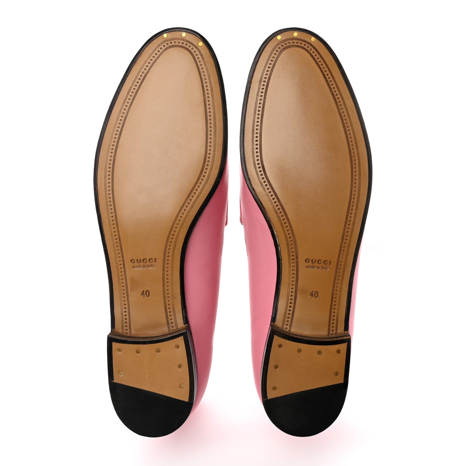 Gucci Betis Glamour Calfskin Womens Jordaan Loafers 40 Butterfly Pink 5 of 13