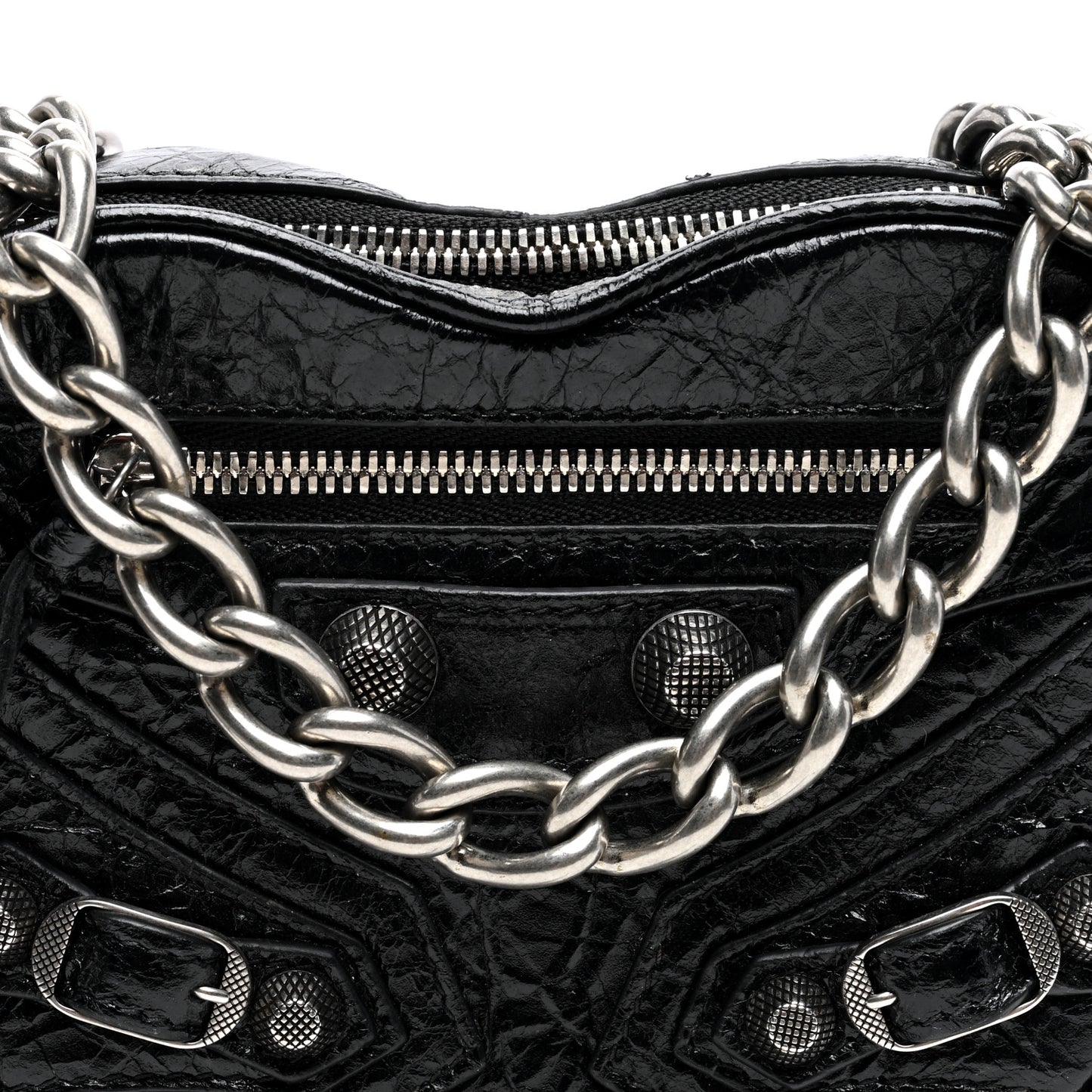 Agneau Arena Mini Le Cagole Heart Bag Black