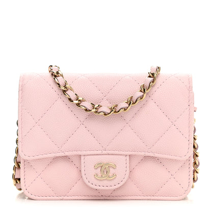 Chanel Caviar Quilted Mini Chain Bag Pink 1 of 12