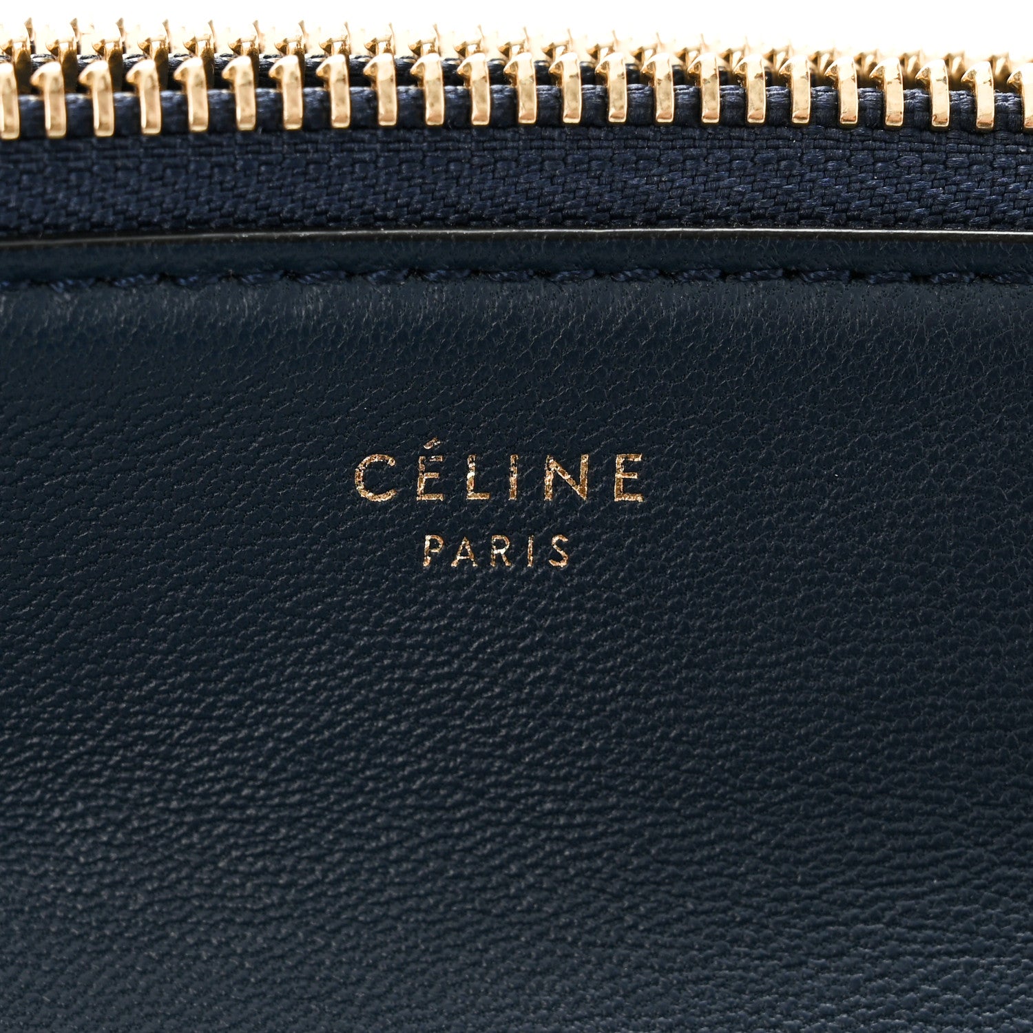 Celine Lambskin Large Trio Crossbody Bag Navy Blue 6 of 13