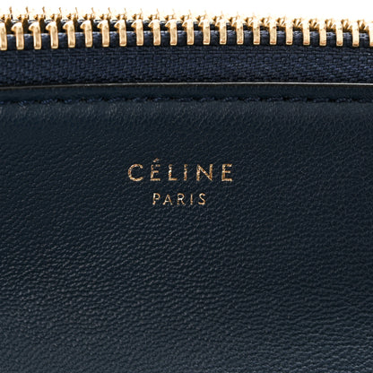 Celine Lambskin Large Trio Crossbody Bag Navy Blue 6 of 13