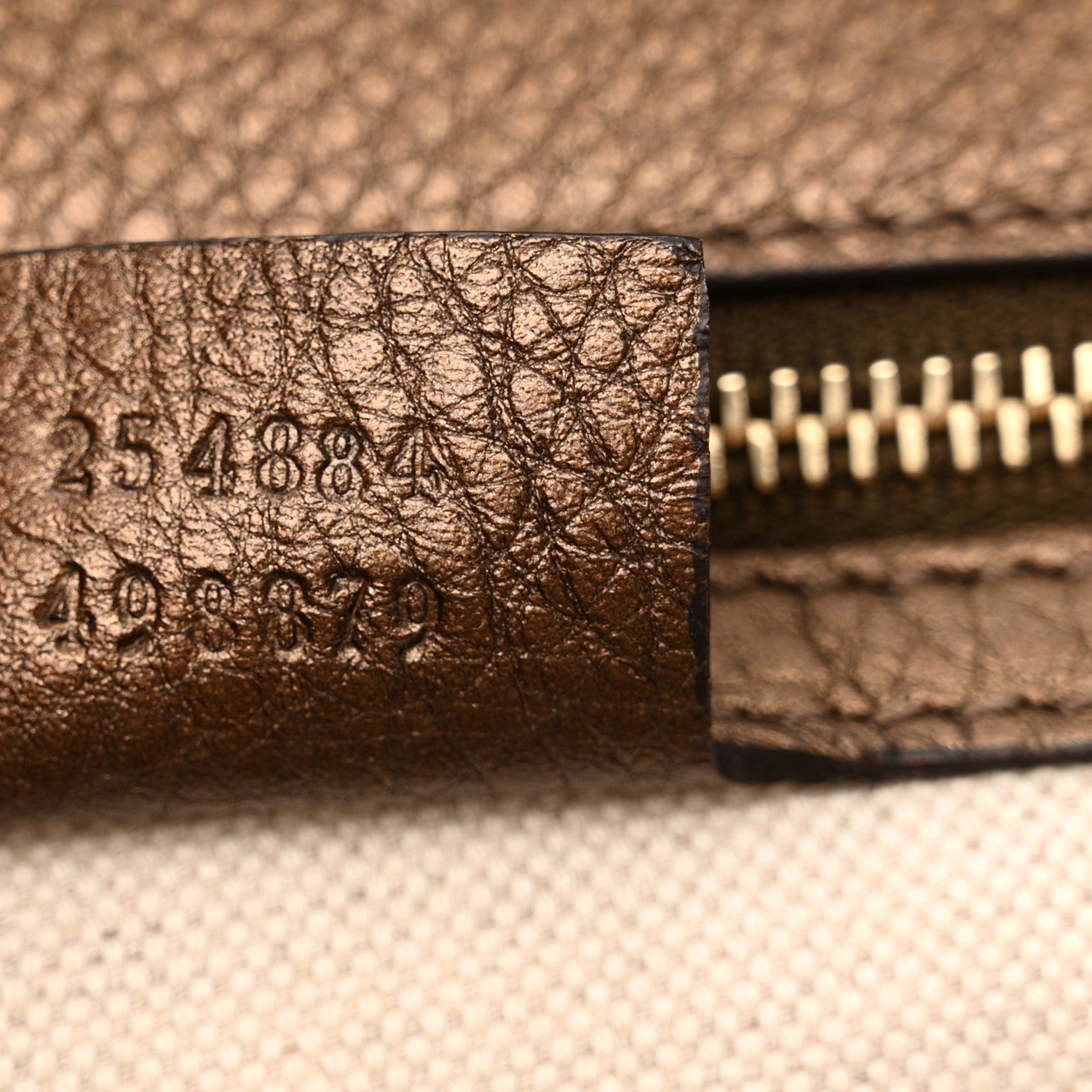 Gucci Metallic Calfskin Medium New Bamboo Top Handle Bag Bronze 8 of 17