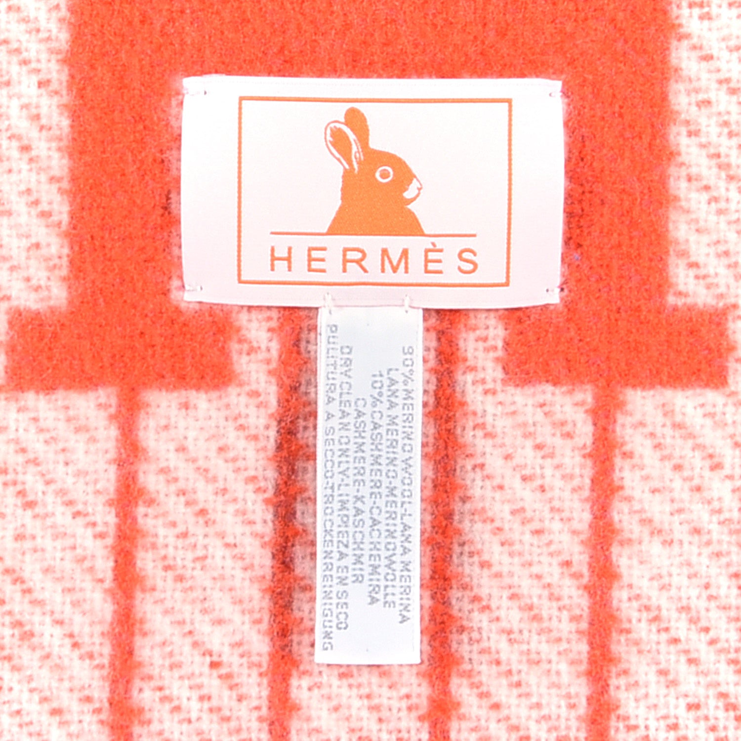 Hermes Wool Cashmere Avalon Passe-Passe Blanket Figue 3 of 3