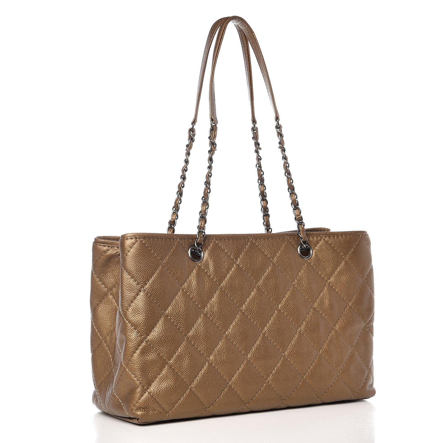 Chanel Metallic Caviar Medium Be Caviar Tote Bronze 3 of 7
