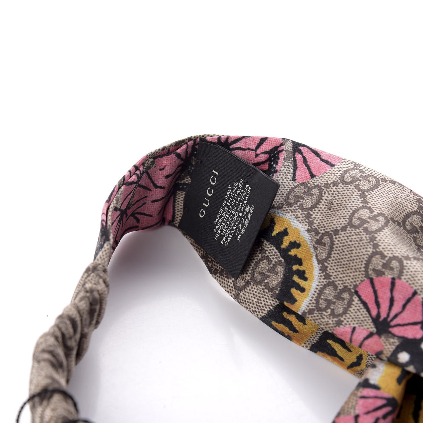 Silk Monogram Bengal Tiger Print Duchesse Headband Pink