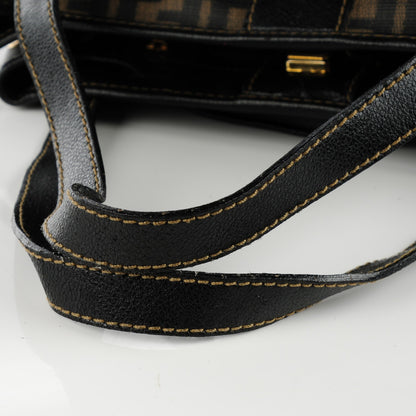 Fendi Zucca Spalmati Drawstring Bag Black 7 of 8