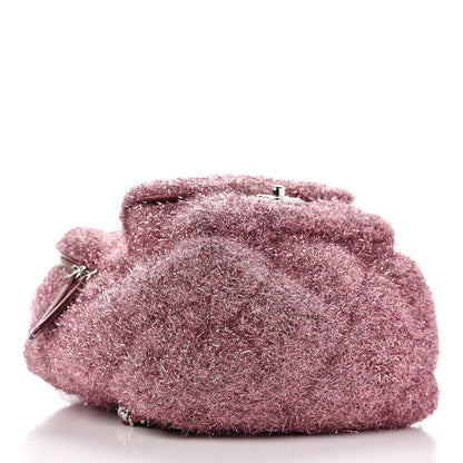 Chanel Lurex Knit Mini Pluto Glitter Backpack Pink 4 of 7