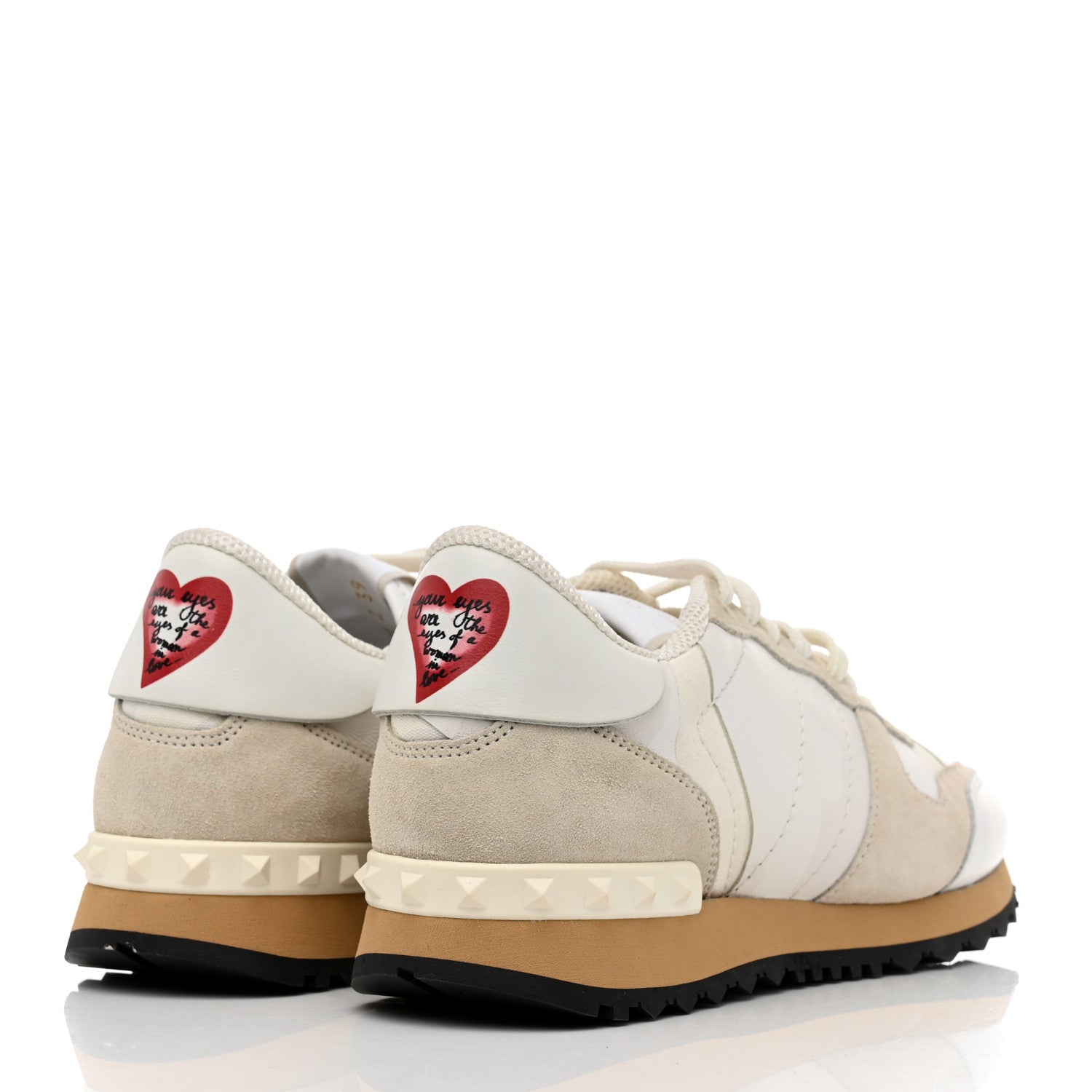 Valentino Garavani Fabric Suede Rockrunner Sneakers 39 White 4 of 8
