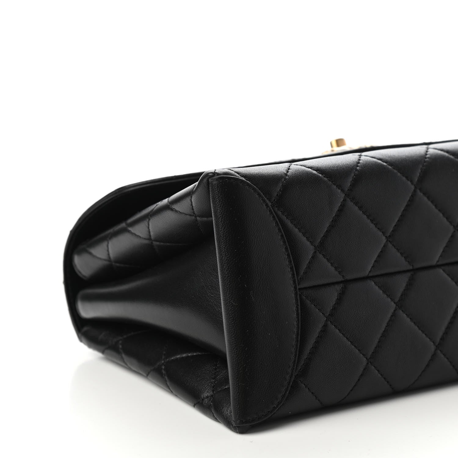 Chanel Lambskin Quilted Large Trendy Spirit Top Handle Bag Black 8 of 11