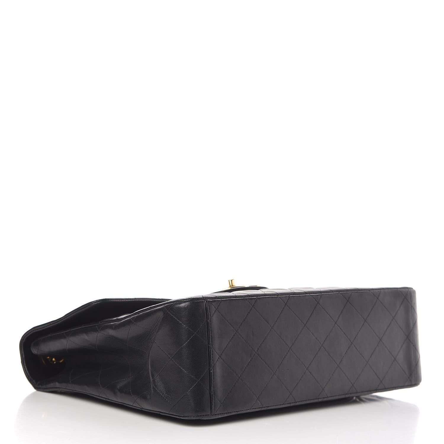 Chanel Lambskin Quilted XL Jumbo Single Flap Black 4 of 15