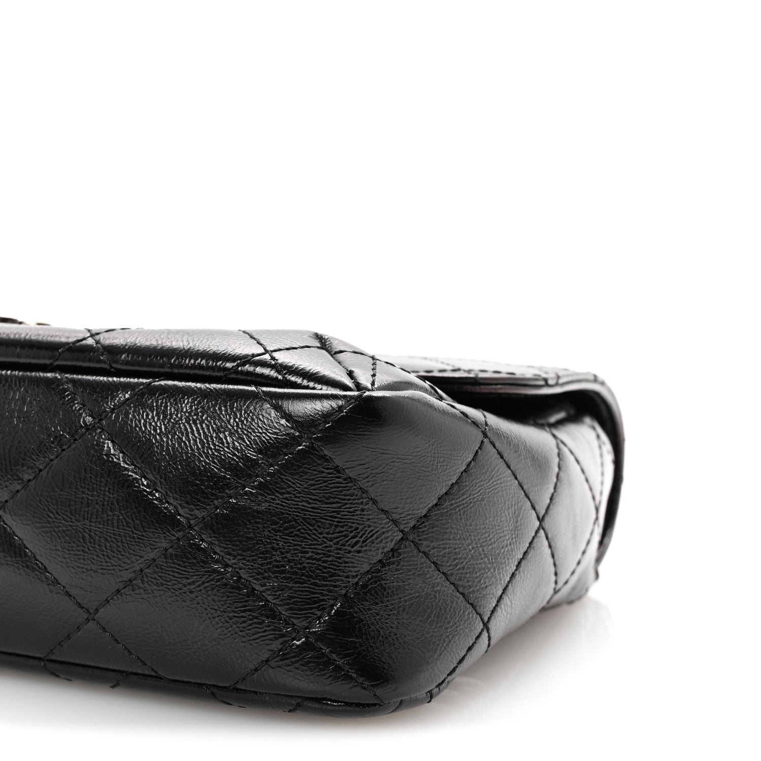 Chanel Shiny Goatskin Quilted Medium Flap Black 10 of 10
