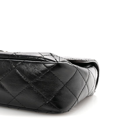 Chanel Shiny Goatskin Quilted Medium Flap Black 10 of 10