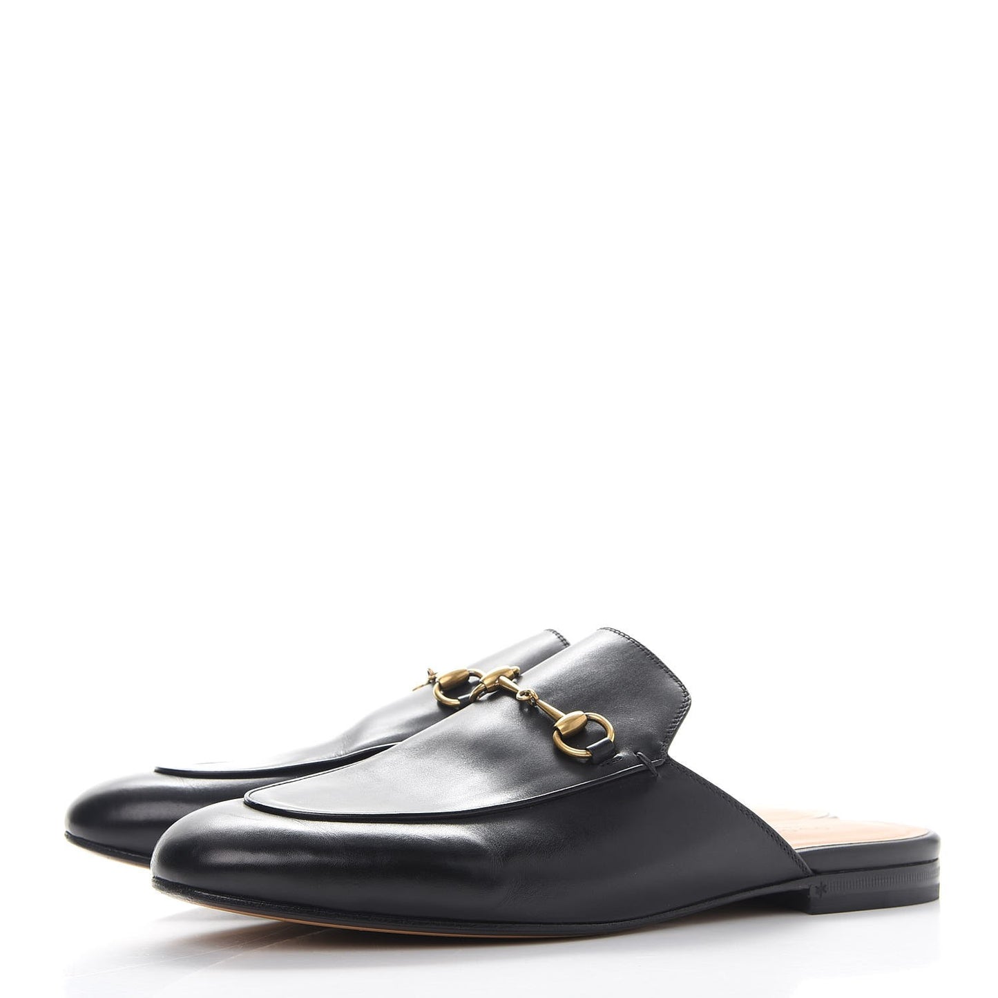 Calfskin Princetown Slippers 40.5 Black