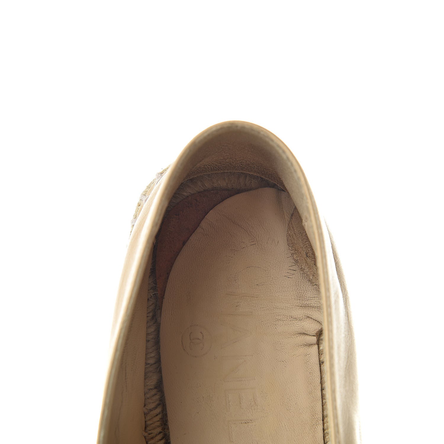 Chanel Lambskin CC Espadrilles 36 Beige Black 11 of 15