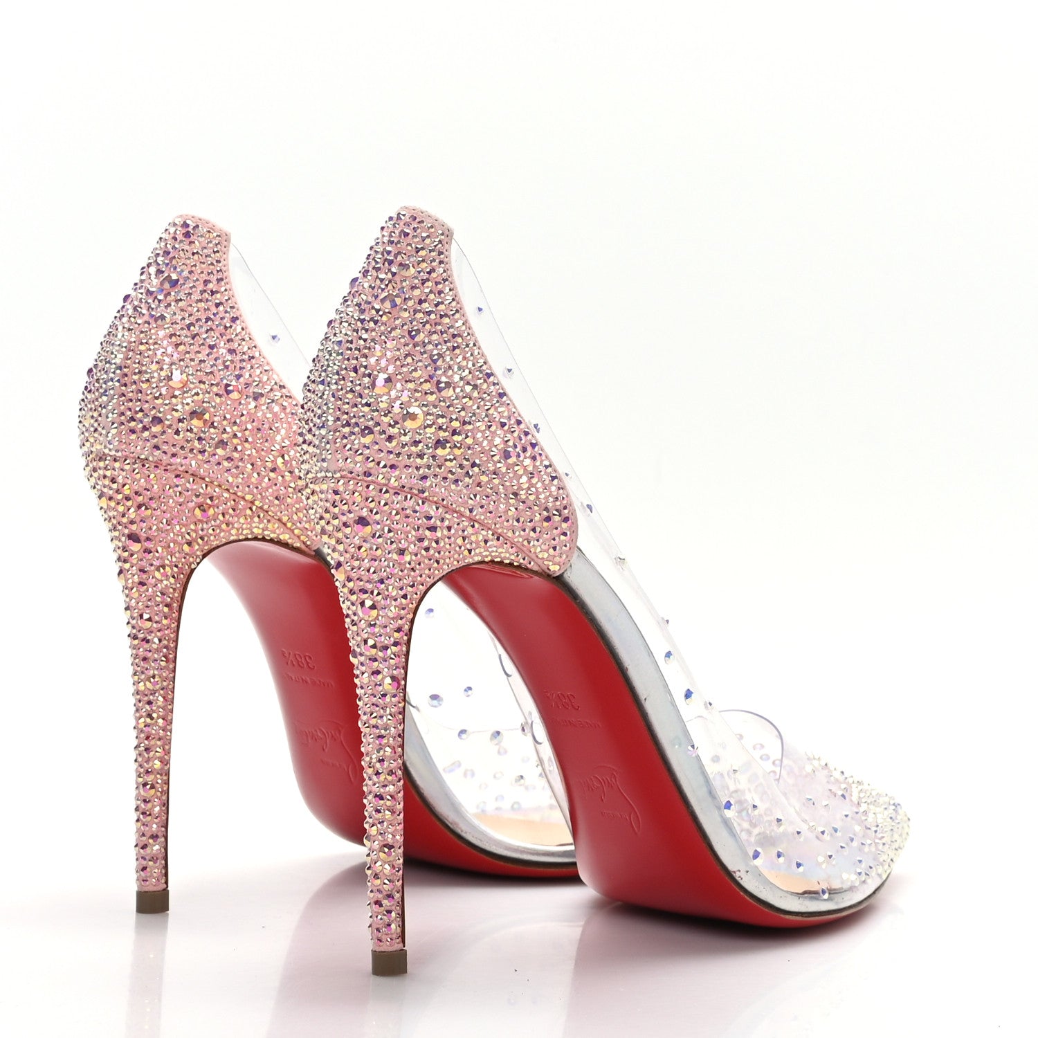 Christian Louboutin PVC Glitter Degrastrass 100 Pumps 38.5 Pink Multicolor 4 of 7