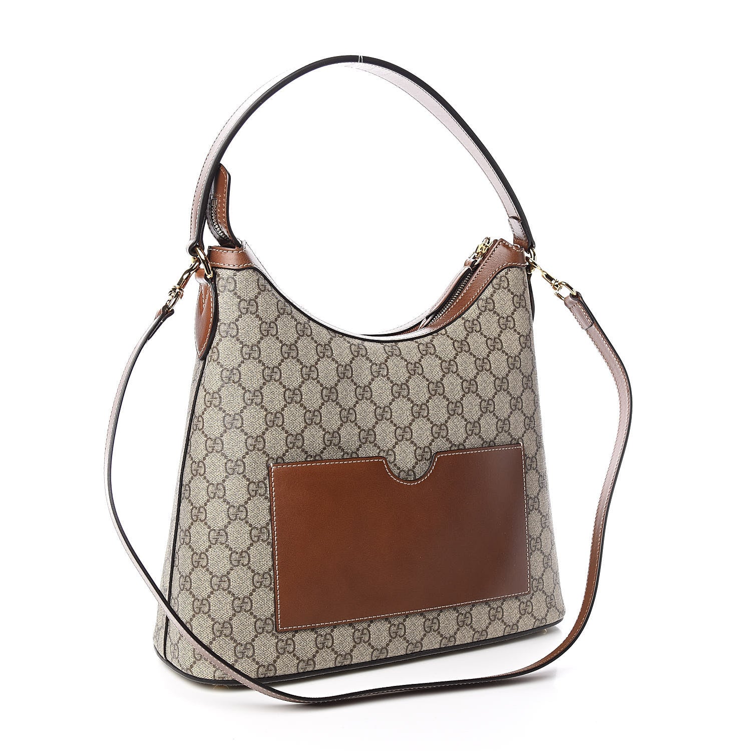 Gucci GG Supreme Monogram Linea A Hobo Brown 3 of 10
