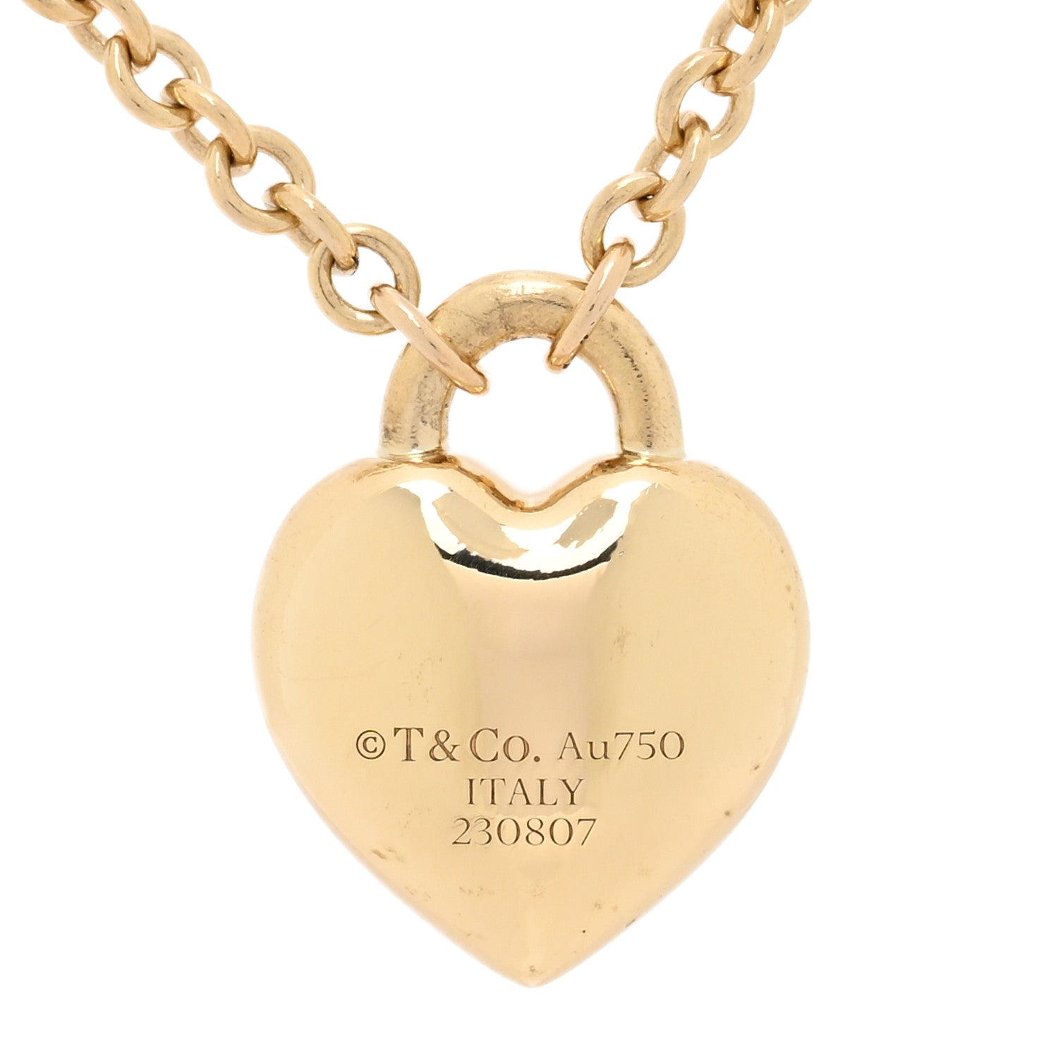 Tiffany 18K Yellow Gold Return To Tiffany Full Heart Bracelet 3 of 3