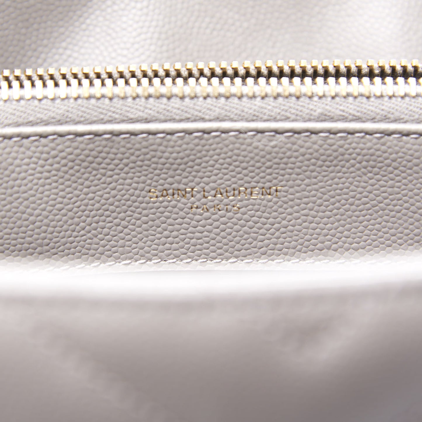 Grain De Poudre Matelasse Chevron Monogram Shopping Bag Fog