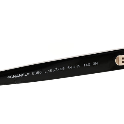 Chanel Acetate CC Cat Eye Summer Sunglasses 5350 Black Beige 6 of 7