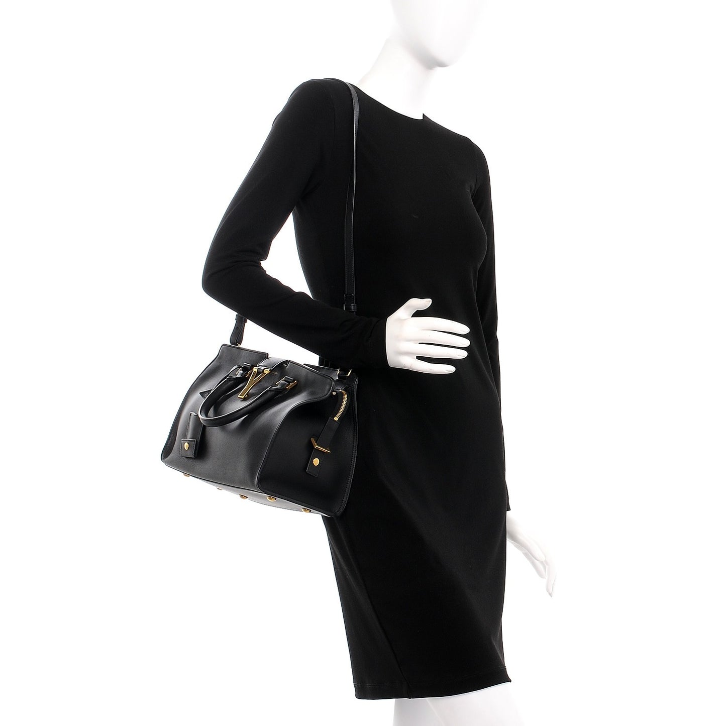 Calfskin Small Classic Y Cabas Black