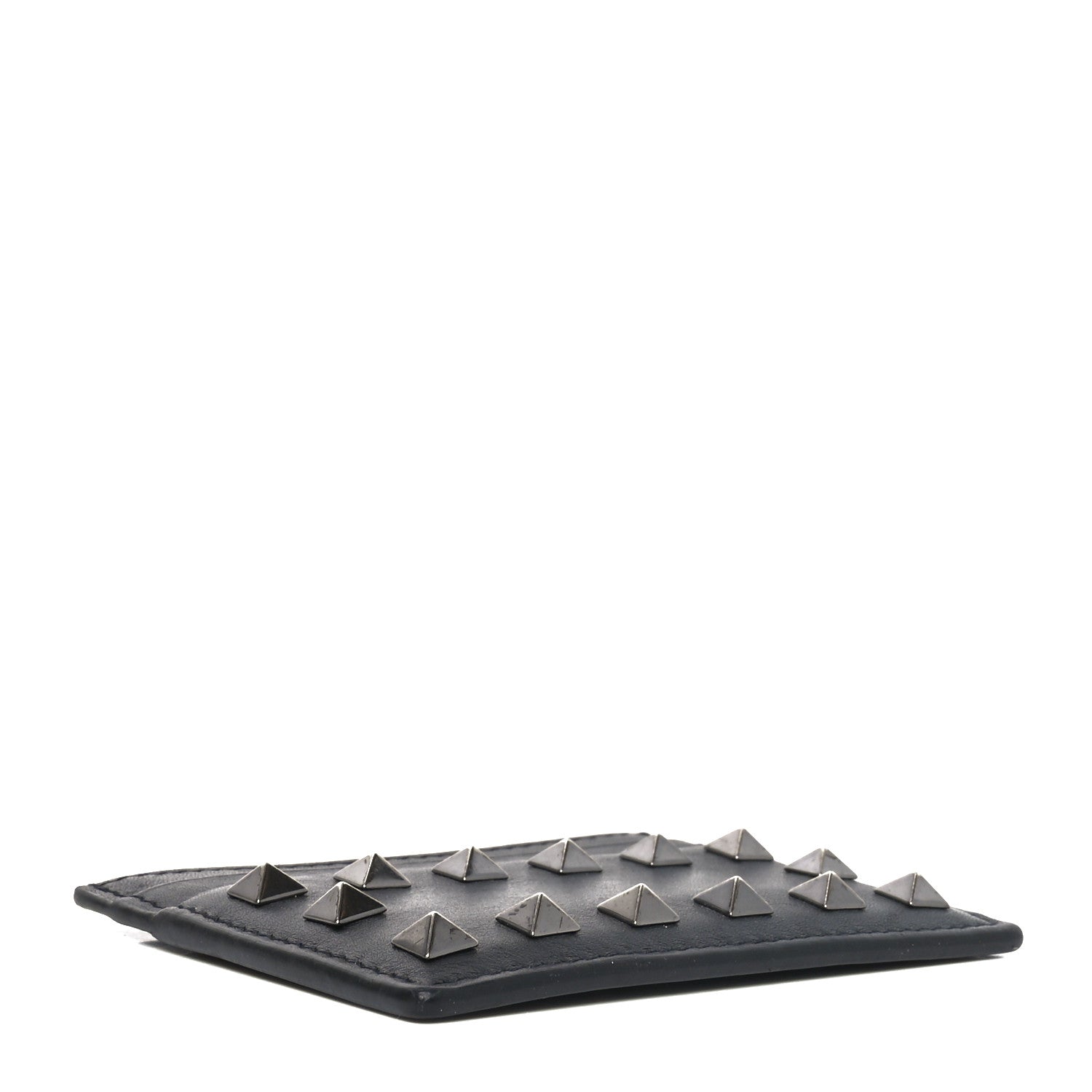 Valentino Garavani Vitello Rockstud Card Holder Black 4 of 6