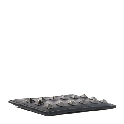 Valentino Garavani Vitello Rockstud Card Holder Black 4 of 6