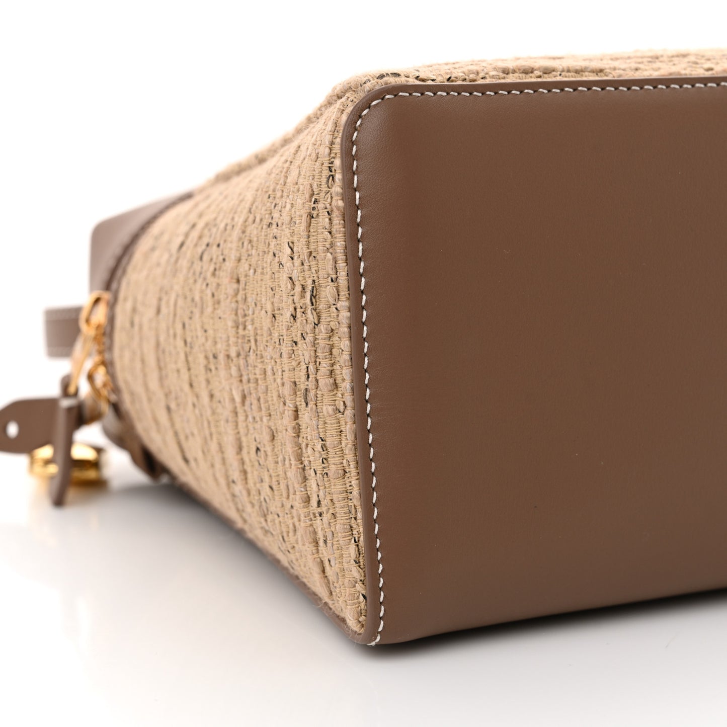 Calfskin Cotton Linen L27 Extra Pocket Bag Natural Light Beige