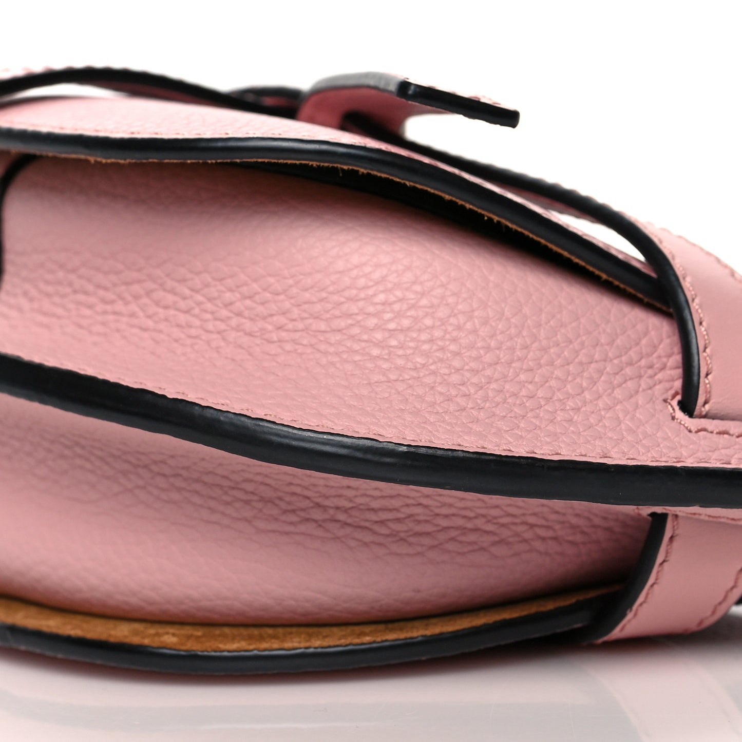 Grained Calfskin Mini Gate Crossbody Bag Pastel Pink