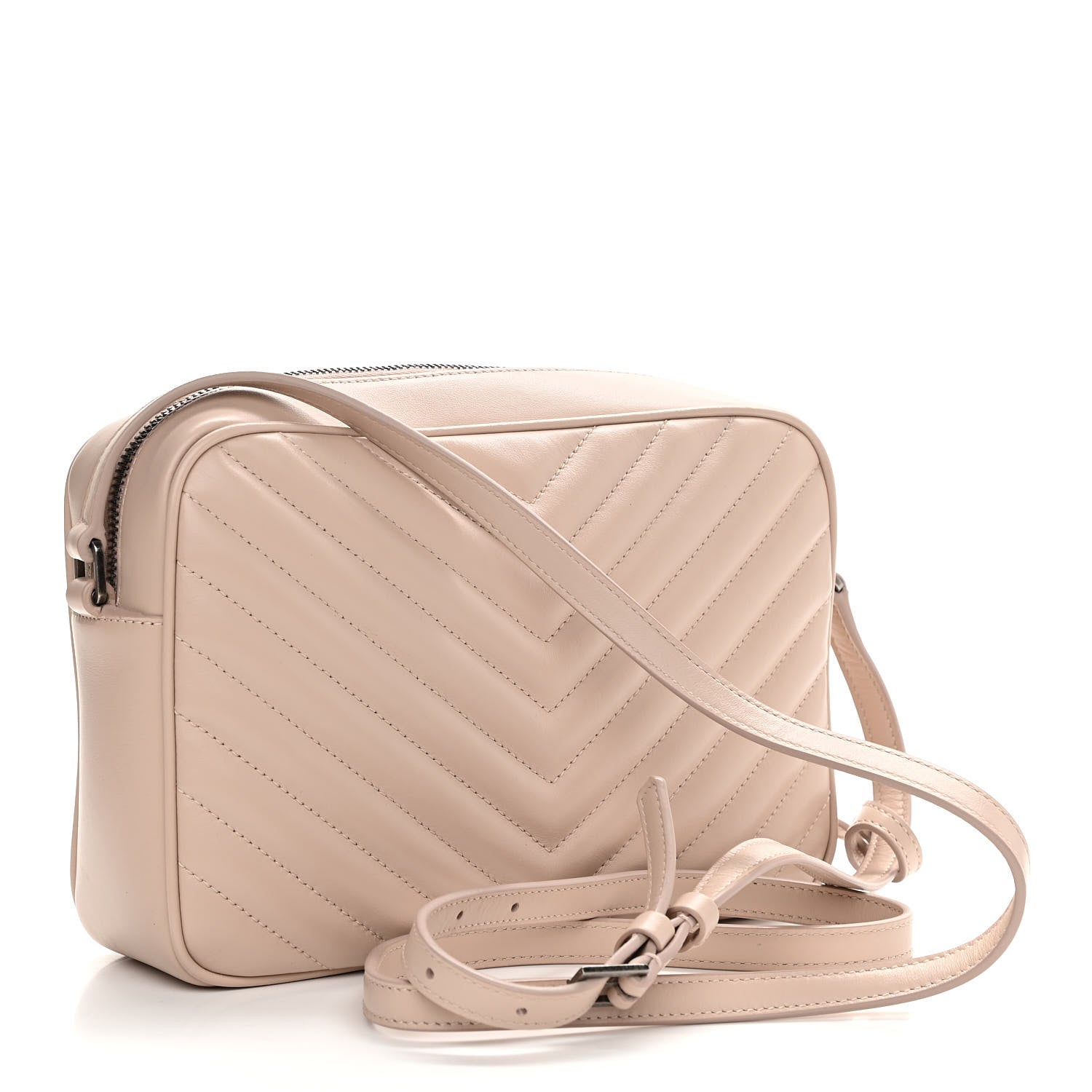 Saint Laurent Calfskin Matelasse Monogram Lou Camera Bag Marble Pink 3 of 12